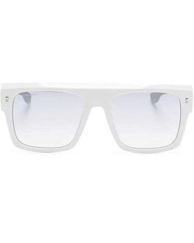 DSquared² Hype Brille mit eckigem Gestell - Weiß