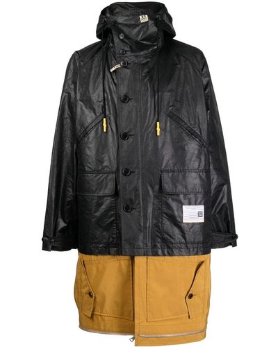 Maison Mihara Yasuhiro Layered Hooded Coat - Black