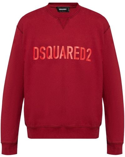 DSquared² Logo-print cotton sweatshirt - Rot