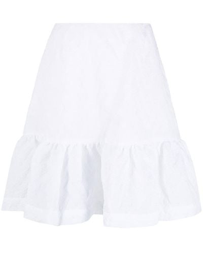 Simone Rocha Ruffled A-line Skirt - White