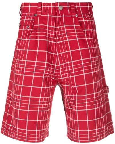 Jacquemus Le Short Panni Checked Bermuda Shorts - Red