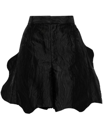 Toga Pantalones cortos con ondas en jacquard - Negro