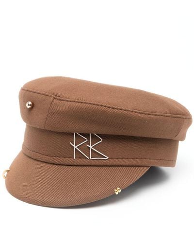 Ruslan Baginskiy ロゴ ベレー帽 - ブラウン