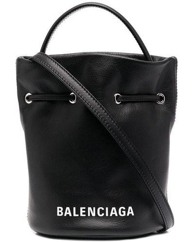 Balenciaga Sac Seau À Cordon De Serrage Everyday XS - Noir