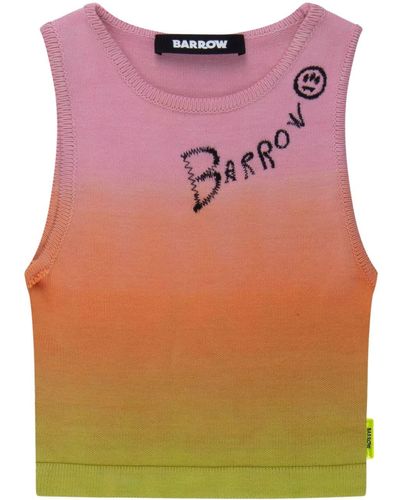 Barrow Rainbow Knitted Crop Top - Pink