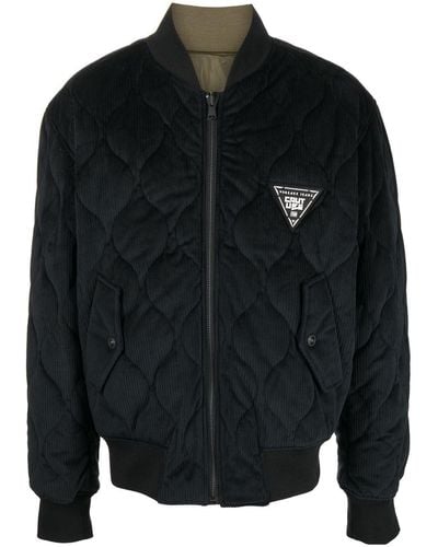 Versace キルティングジャケット - ブラック