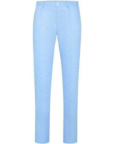 Philipp Plein Linen Tailored Trousers - Blue
