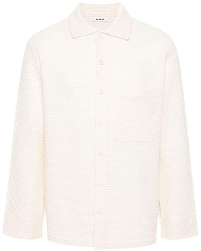 Sandro Waffle-knit Shirt - White