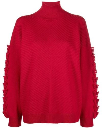Barrie Rollneck Cashmere Sweater - Red