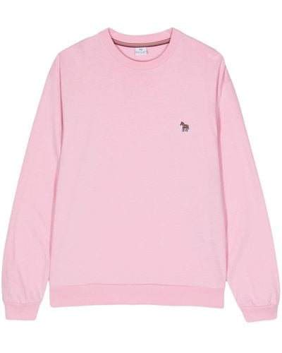 PS by Paul Smith Appliqué-detail Cotton Sweatshirt - Pink