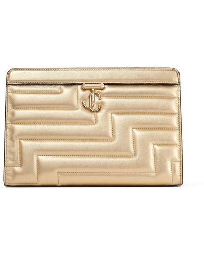 Jimmy Choo Avenue Quilted Pouch - Natural