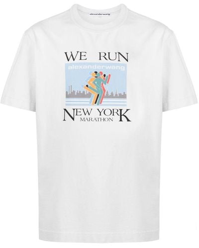 Alexander Wang Marathon T-Shirt mit grafischem Print - Weiß