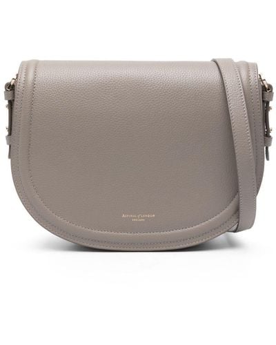 Aspinal of London Stella Leather Satchell - Grey