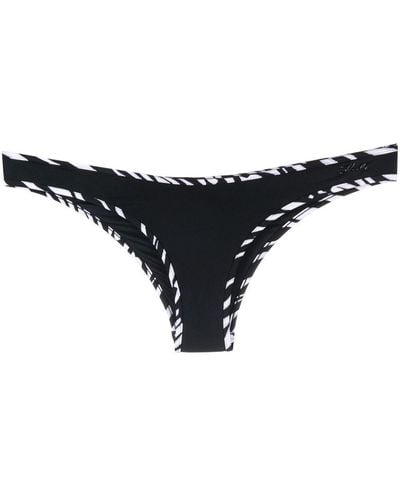 Karl Lagerfeld Bikinislip Met Zebraprint - Zwart