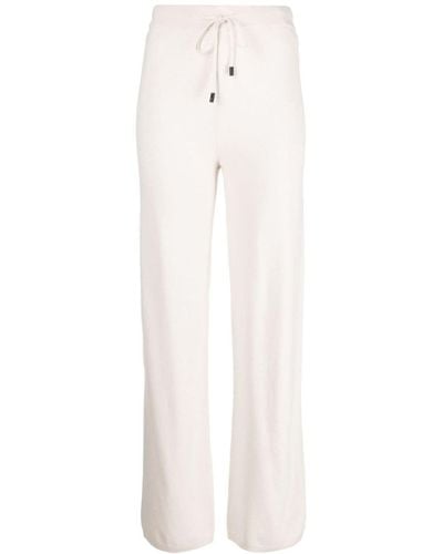 Peserico Straight-leg Knit Track Pants - White