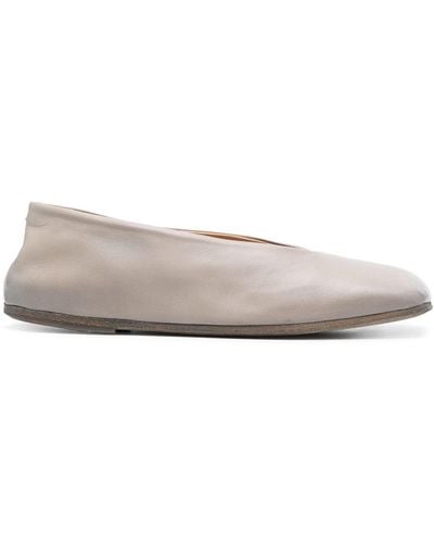 Marsèll Spatolona Square-toe Ballerina Shoes - Grey