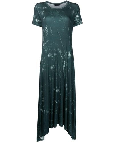 UMA | Raquel Davidowicz Asymmetric Abstract-print Jersey Dress - Green