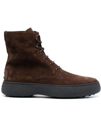 Tod's W. G. Logo-patch Boots - Brown
