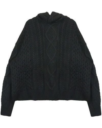 Mens Cable Knit Hoodie