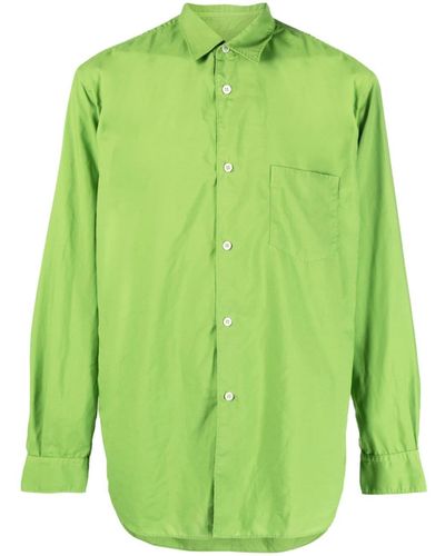 Comme des Garçons Pointed-collar Long-sleeve Shirt - Green