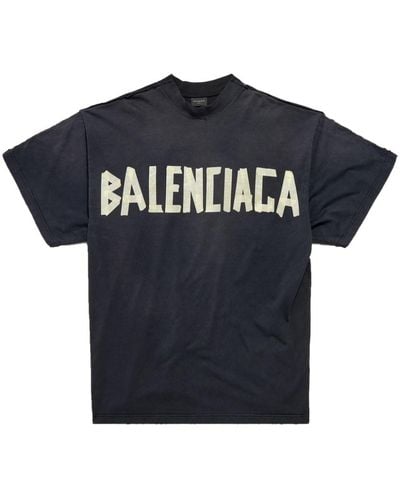 Balenciaga T-shirt Tape Type - Blu