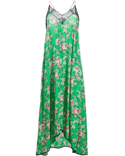 Zadig & Voltaire Ritsy Floral-print Woven Maxi Dress - Green