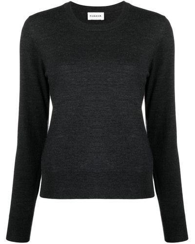 P.A.R.O.S.H. Crew-neck Wool-blend Sweater - Black