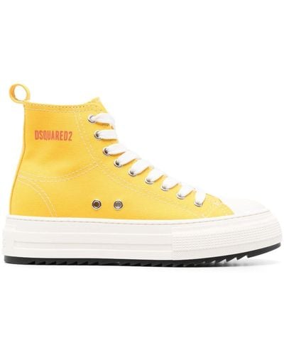 DSquared² Berlin High-top Platform Trainers - Natural