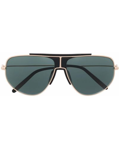 Tom Ford Tinted Pilot-frame Sunglasses - Black