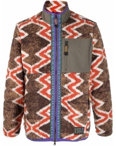 Timberland Beeline Geometric-pattern Fleece Jacket - Green