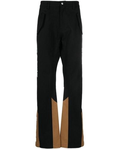 Rhude Pantalones con logo bordado - Negro