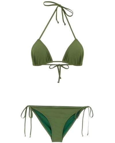 Amir Slama Plain Bikini Set - Green