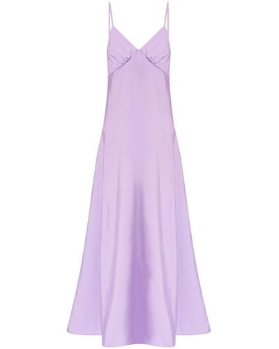 Maison Kitsuné Sleeveless Flared Dress - Purple