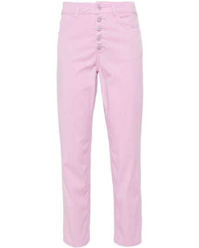 Dondup Koons Cropped Straight-leg Trousers - Pink