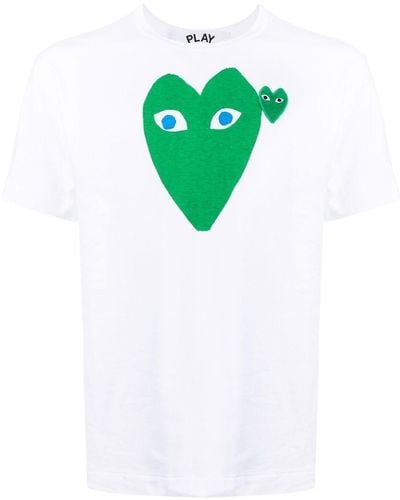 COMME DES GARÇONS PLAY T-Shirt mit Herz-Print - Grün