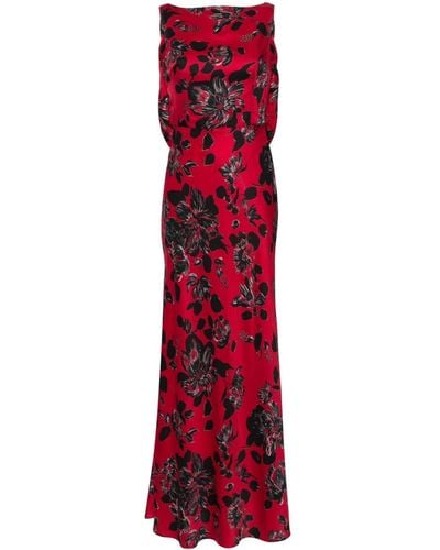 Emilia Wickstead Nefeli Floral-print Gown - Red