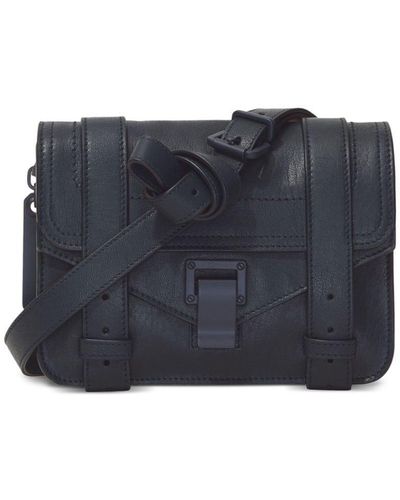 Proenza Schouler Mini PS1 leather crossbody bag - Blau