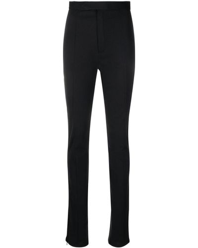 ANOUKI High-waisted Slit-detail Pants - Black