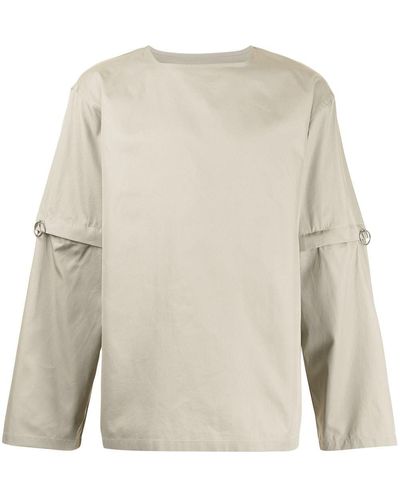 Jil Sander T-Shirt mit abnehmbaren Ärmeln - Grau