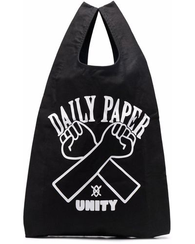 Daily Paper Shopper Met Logo - Zwart