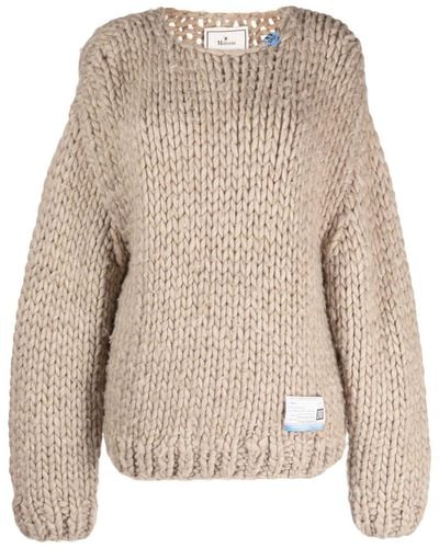 Maison Mihara Yasuhiro Chunky-knit Pullover Sweater - Natural