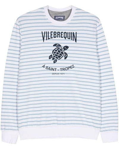 Vilebrequin Logo-print Striped Sweatshirt - Grey
