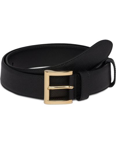 Prada Adjustable Buckled Belt - Black