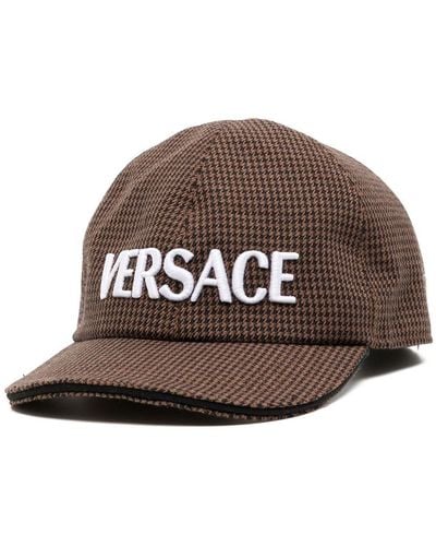 Versace ロゴ キャップ - ブラウン