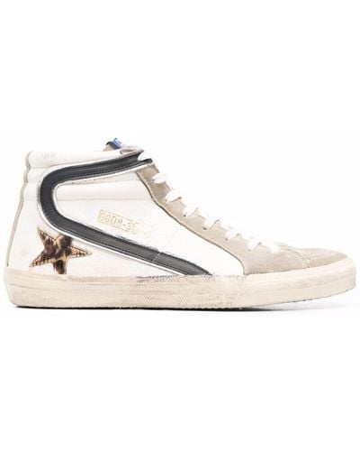 Golden Goose Slide High Top Trainers - White