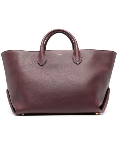 Khaite Medium Amelia Leather Tote Bag - Purple