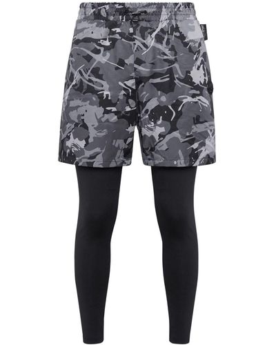 Philipp Plein Shorts con stampa camouflage - Grigio