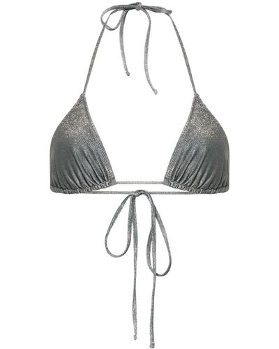 Paloma Wool Sil-lurex Bikini Top - Gray