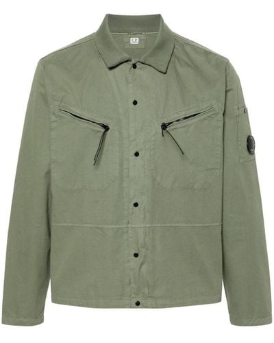 C.P. Company Lens-detail Cotton Shirt - Green