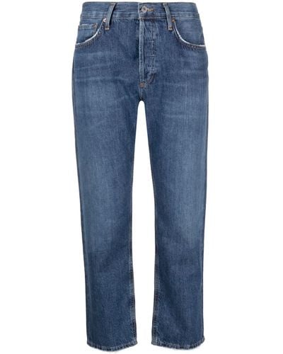 Agolde Low-rise Cropped Jeans - Blue